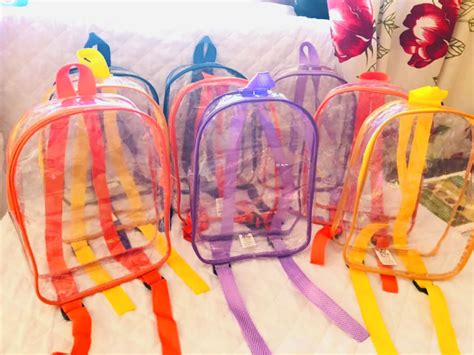 mochila transparente lembrancinha